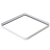 Modern Square LED Flush Mount Ceiling Light White Dimmable Geometric 24 Inch Fixture