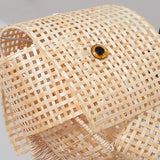 26 Inch Rustic Fish Shaped Bamboo Pendant Light Fixture for Farmhouse and Coastal Decor