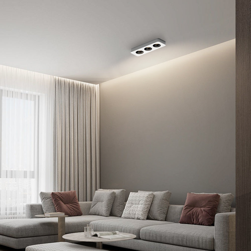 Modern Geometric Ultra Thin LED Ceiling Light with Honeycomb Anti Glare Filter