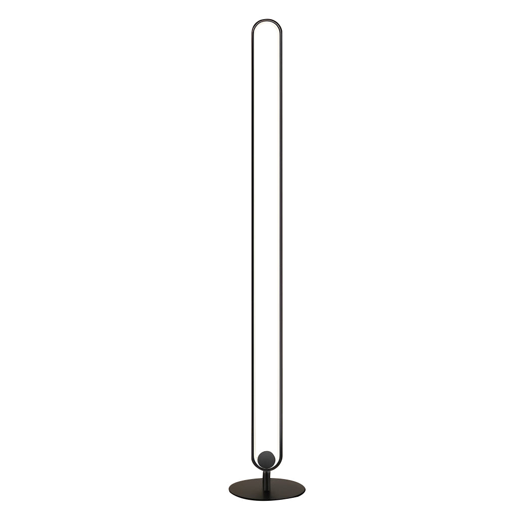Modern Oval Silhouette LED Floor Lamp Minimalist Standing Light with Metal Base