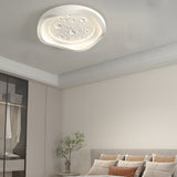 Modern Geometric Lunar White Resin LED Flush Mount Wave Ceiling Light Fixture