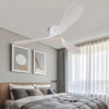 52 Inch Modern White 3 Blade Low Profile Ceiling Fan Flush Mount Indoor Fan Without Light