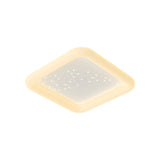 Modern Square and Round LED Ceiling Light Fixture with 3 Step Color Dimming in Milky White