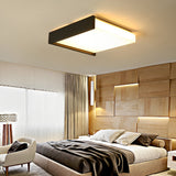 Modern Nordic Square LED Flush Mount Ceiling Lamp with Stepless Dimming