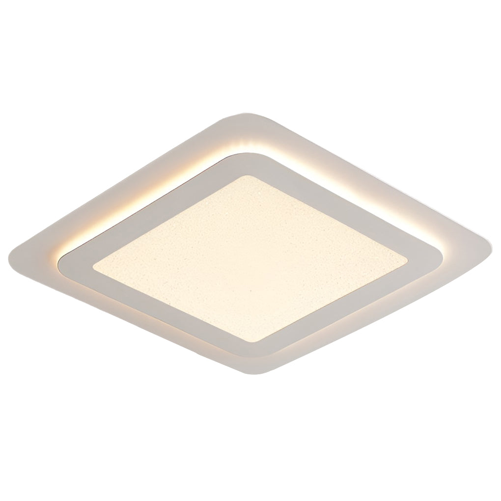Modern Square and Circular LED Ceiling Lamp with Stepless Dimming Minimalist Flush Mount Light