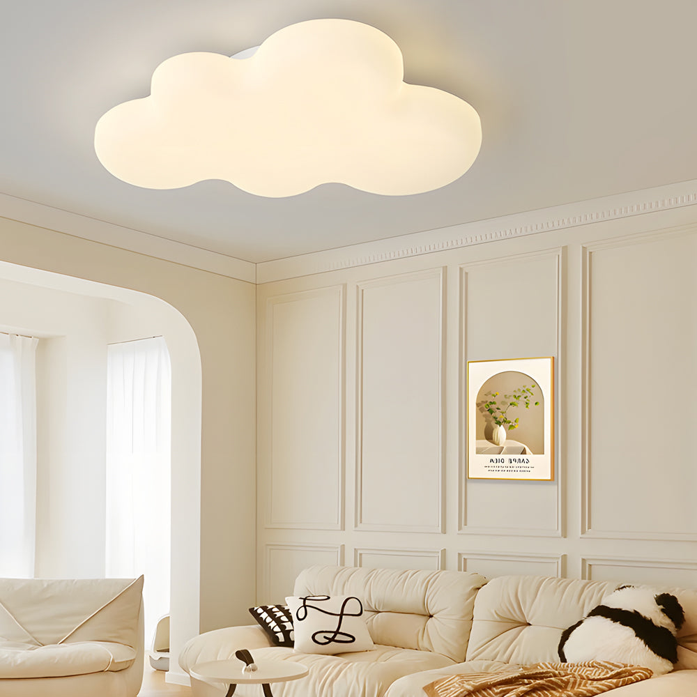 Modern Cloud Shaped LED Ceiling Light with 3 Color Dimming for Kids Bedroom and Nursery