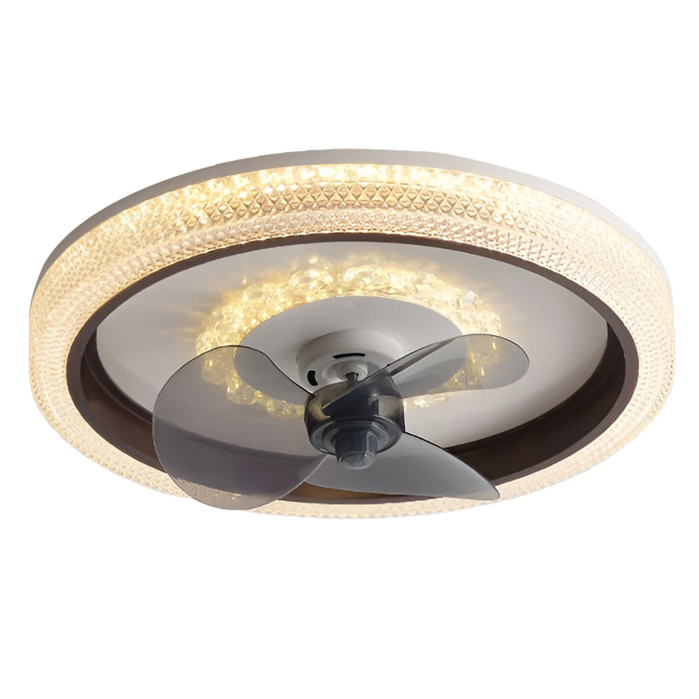 Modern Dimmable LED Ceiling Fan with 360 Degree Rotation and Remote Control for Bedroom