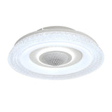 Modern 20 Inch Bladeless Smart Ceiling Fan with Dimmable LED Light and Remote Control