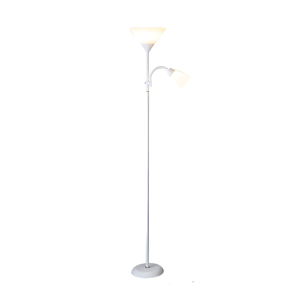 Modern 67 Inch Torchiere Floor Lamp with Adjustable Side Reading Light and Color Dimming
