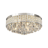 19 Inch Modern Round Crystal LED Ceiling Light Fixture for Living Room Bedroom and Hallway