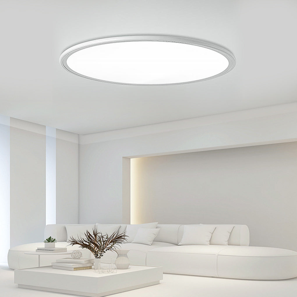 Modern 16 Inch Ultra Thin LED Round Flush Mount Ceiling Light for Bedroom and Living Room