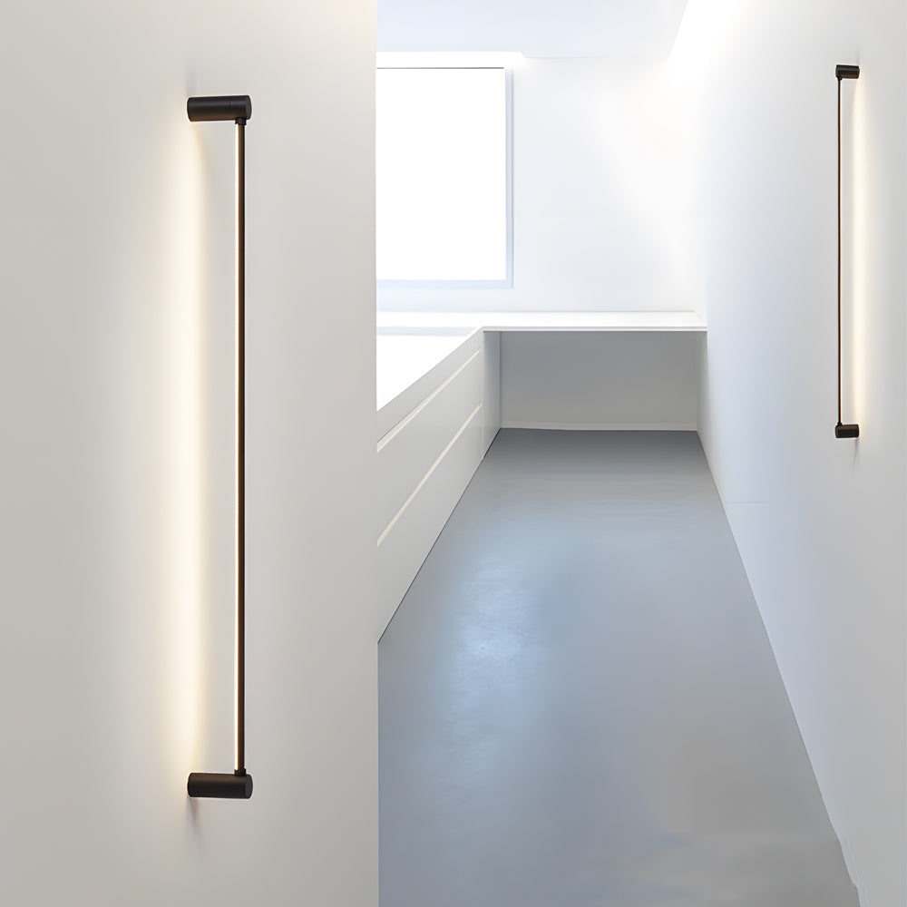 Rotatable Modern Black LED Linear Ceiling Light Fixture for Hallway and Living Room