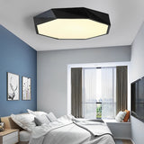 Contemporary Geometric LED Flush Mount Ceiling Light with Remote Control 16 Inch