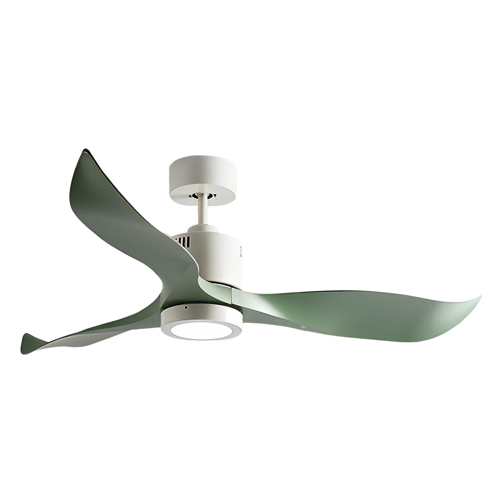 Modern 52 Inch Nordic Ceiling Fan with LED Light and Remote Control Quiet DC Motor 3 Blades