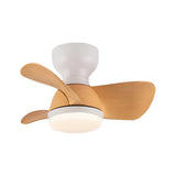 Modern Low Profile Flush Mount Ceiling Fan with LED Light and Remote Control for Small Rooms