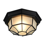European Style Outdoor LED Flush Mount Ceiling Light Waterproof Aluminum Porch Lamp