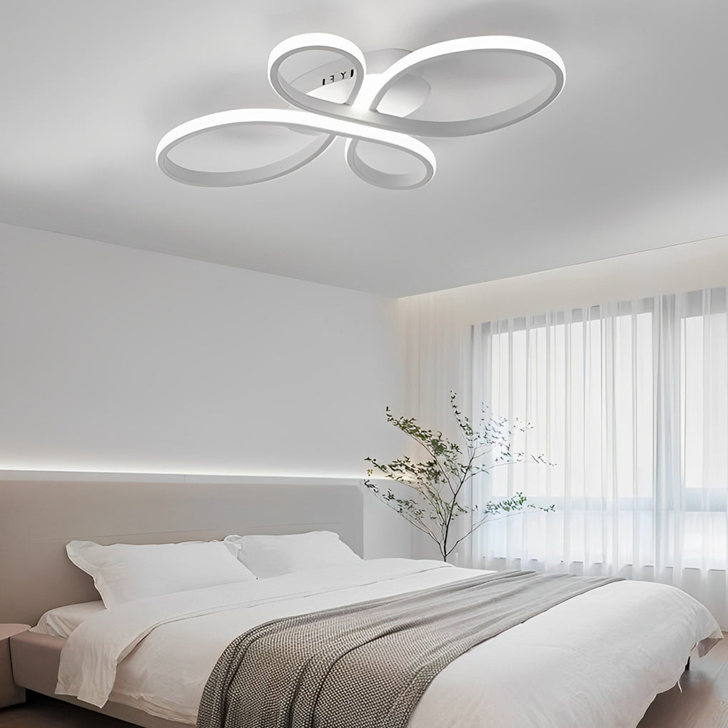 Modern Floral LED Ceiling Light Flush Mount Artistic Flower Design Fixture