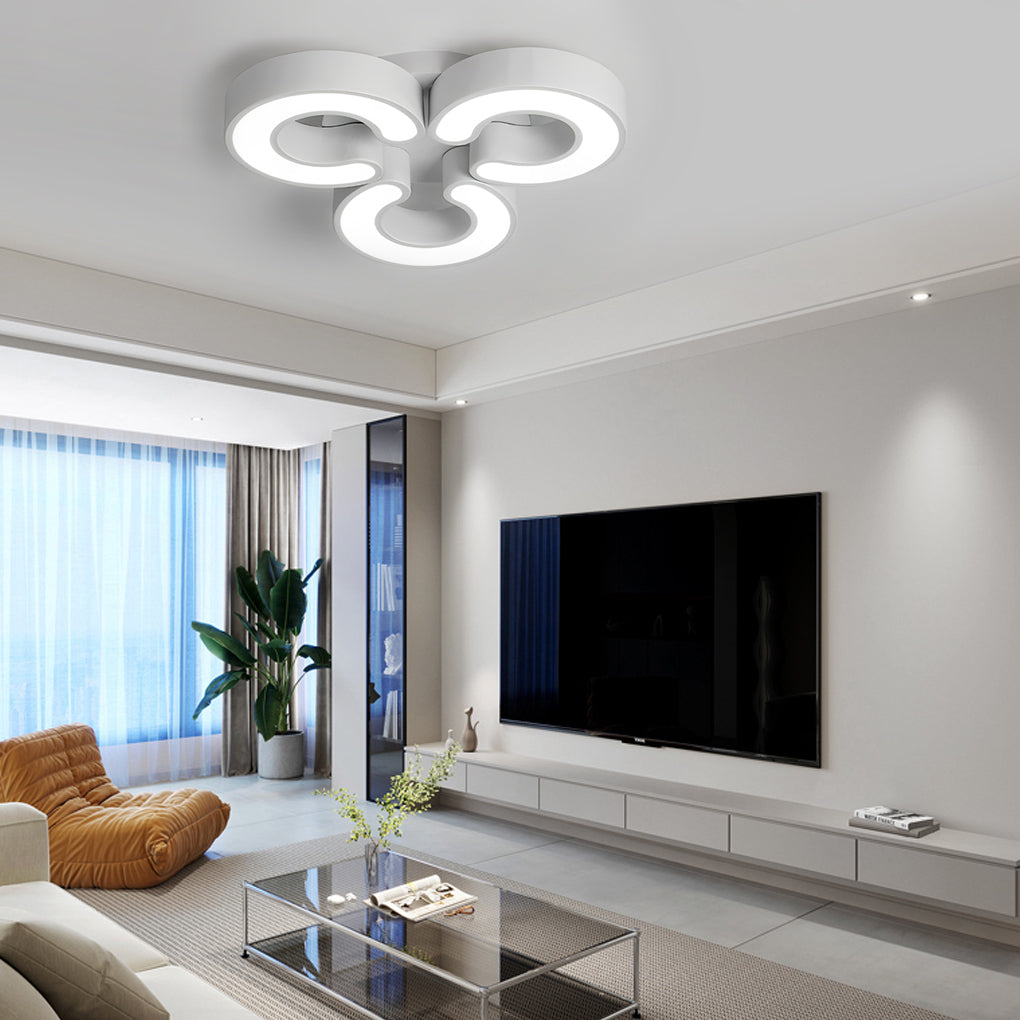 Modern Flower Cluster LED Ceiling Light Dimmable Flush Mount Fixture for Bedroom and Living Room