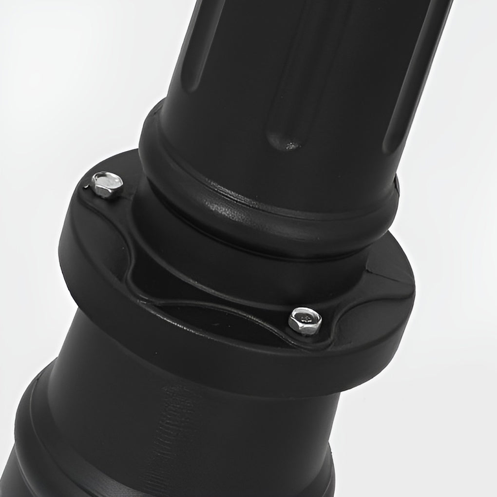 3 Light Modern Black Outdoor Post Light Waterproof Exterior Pole Lamp for Garden and Pathway