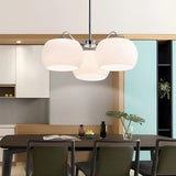 3 Light White Glass Pendant Chandelier Vintage Industrial Hanging Ceiling Light