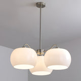 3 Light White Glass Pendant Chandelier Vintage Industrial Hanging Ceiling Light