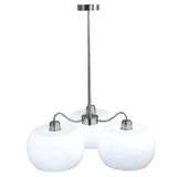 3 Light White Glass Pendant Chandelier Vintage Industrial Hanging Ceiling Light