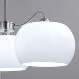 3 Light White Glass Pendant Chandelier Vintage Industrial Hanging Ceiling Light
