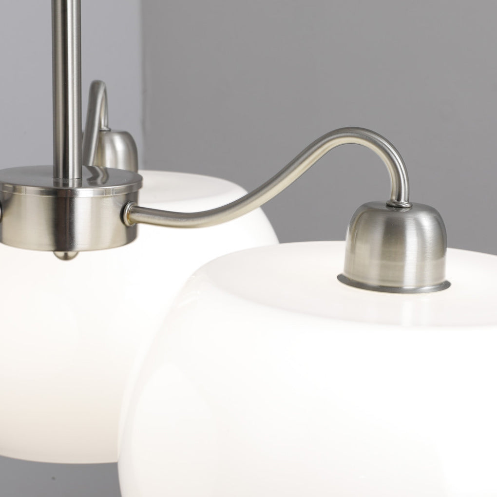 3 Light White Glass Pendant Chandelier Vintage Industrial Hanging Ceiling Light