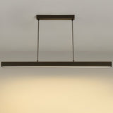 30 Inch Modern Black Linear Pendant Light Rectangular LED Hanging Lamp for Dining Table