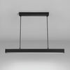 30 Inch Modern Black Linear Pendant Light Rectangular LED Hanging Lamp for Dining Table