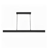 30 Inch Modern Black Linear Pendant Light Rectangular LED Hanging Lamp for Dining Table