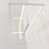 31.5 Inch Modern 3 Tier Square Rectangular LED Chandelier Aluminum Dimmable Kitchen Island Pendant Light