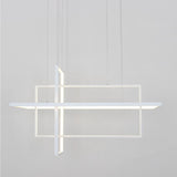 31.5 Inch Modern 3 Tier Square Rectangular LED Chandelier Aluminum Dimmable Kitchen Island Pendant Light