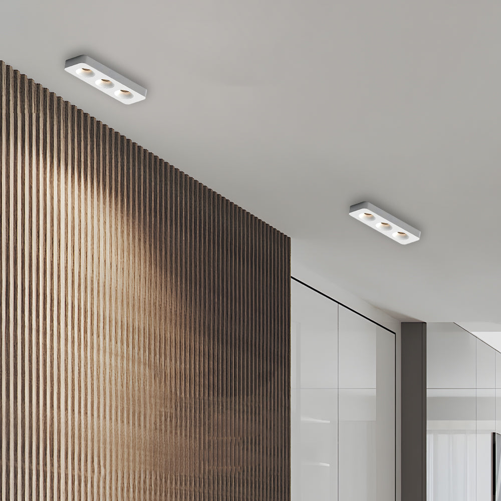 Modern Geometric Ultra Thin LED Ceiling Light with Honeycomb Anti Glare Filter