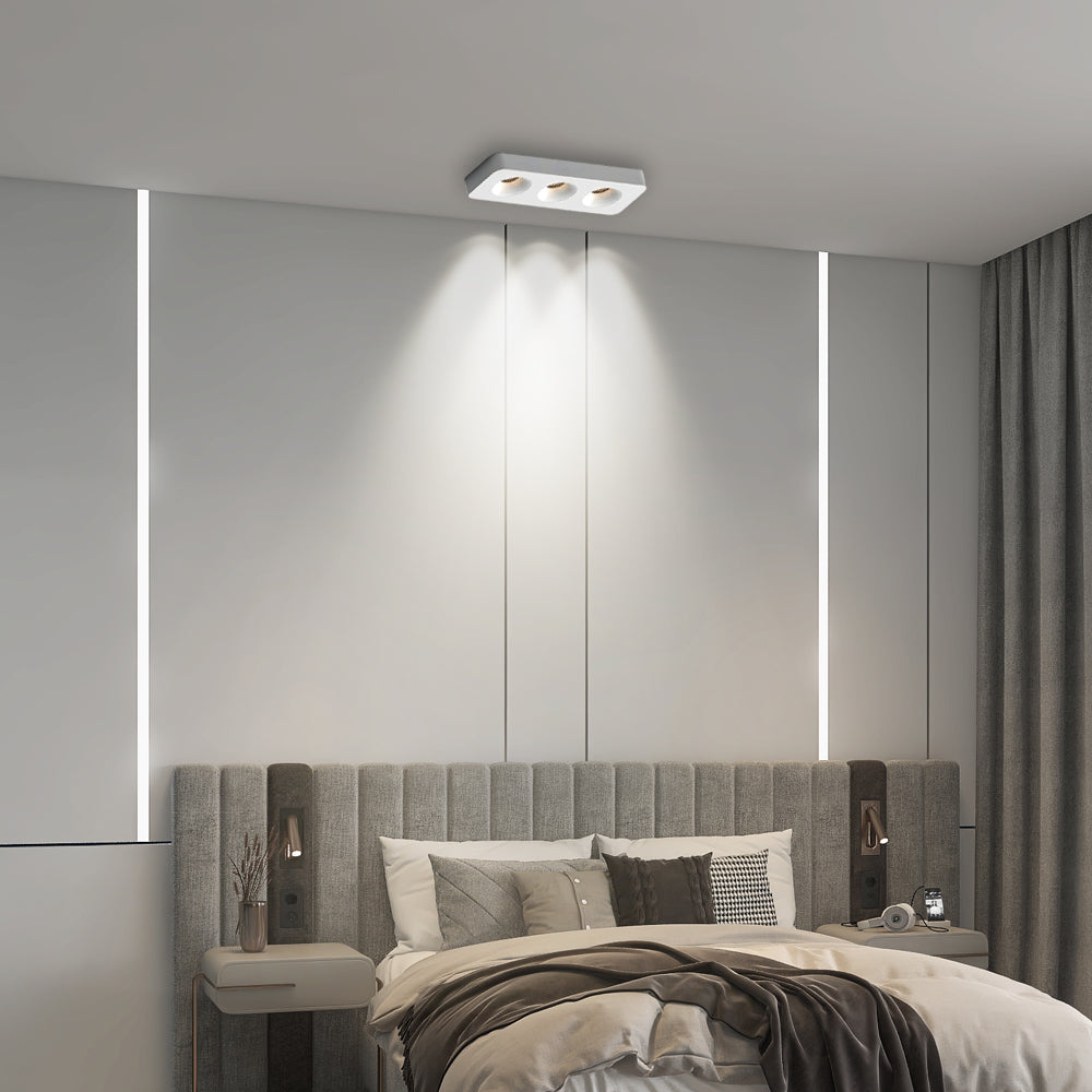 Modern Geometric Ultra Thin LED Ceiling Light with Honeycomb Anti Glare Filter