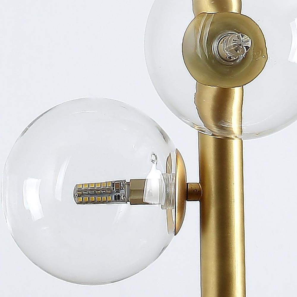 34 Inch Modern Artistic Glass Globe Chandelier 7 Light LED Pendant Ceiling Hanging Lamp