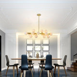 35 Inch Modern 16 Light Molecular Pendant Lighting LED Glass Globe Chandelier for Living Room