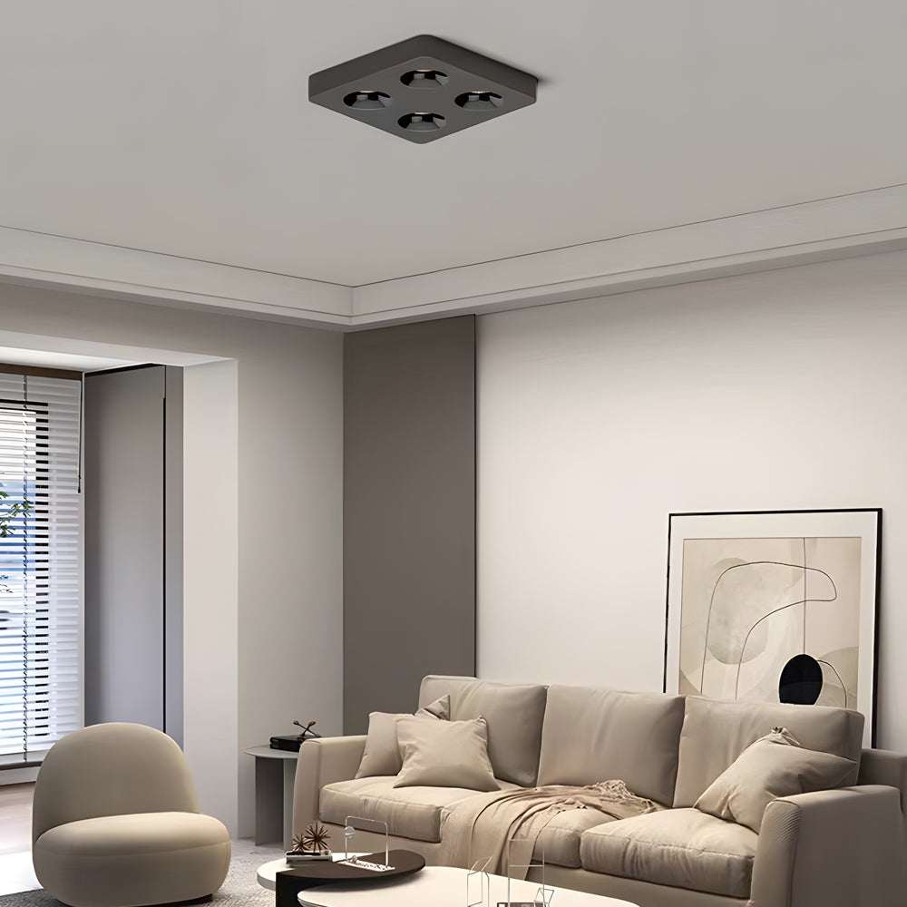Modern Geometric Ultra Thin LED Ceiling Light with Honeycomb Anti Glare Filter