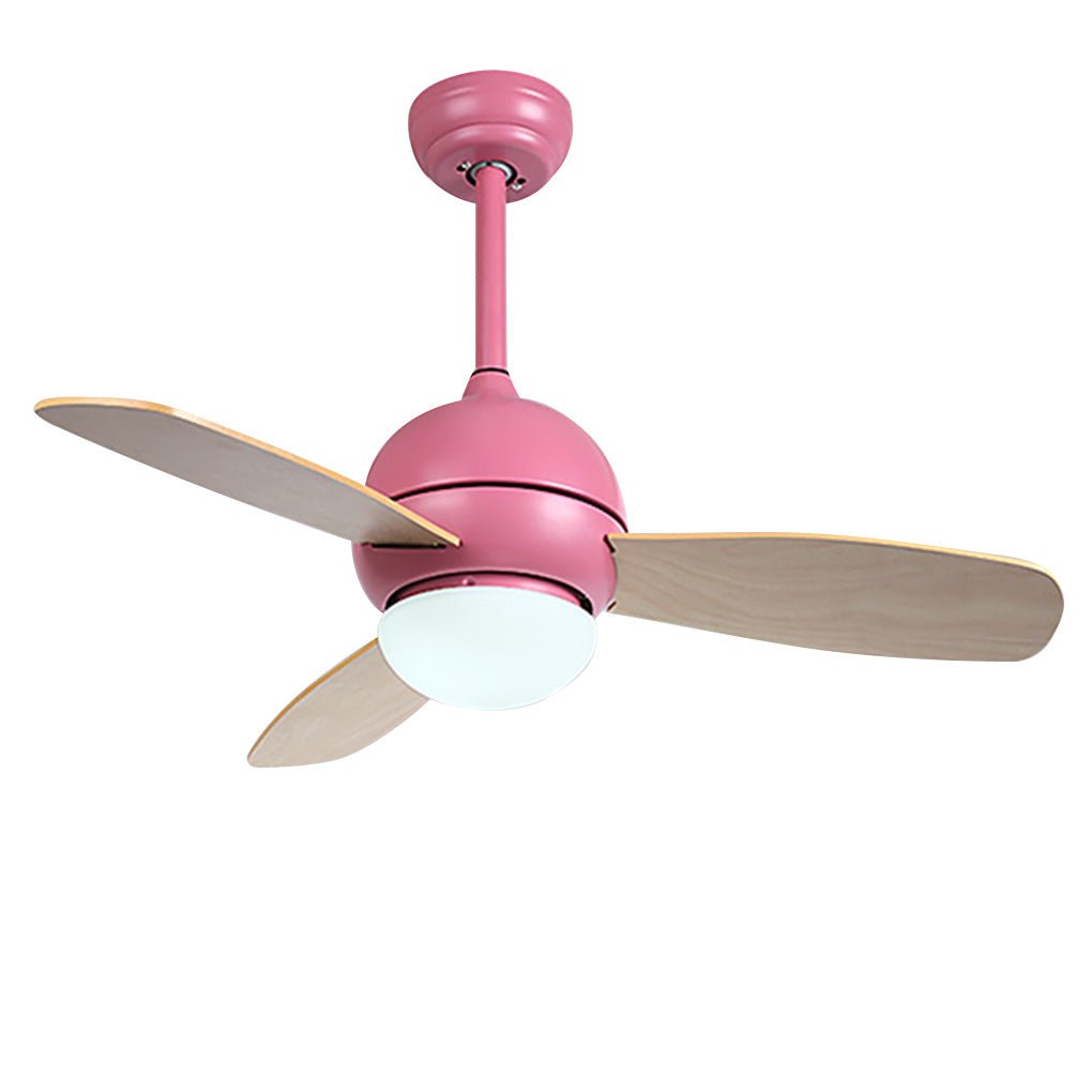 36 Inch Modern Nordic LED Ceiling Fan with Remote Control Dimmable Light for Living Room and Bedroom