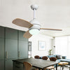 36 Inch Modern Nordic LED Ceiling Fan with Remote Control Dimmable Light for Living Room and Bedroom