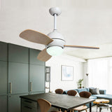 36 Inch Modern Nordic LED Ceiling Fan with Remote Control Dimmable Light for Living Room and Bedroom