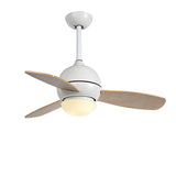 36 Inch Modern Nordic LED Ceiling Fan with Remote Control Dimmable Light for Living Room and Bedroom