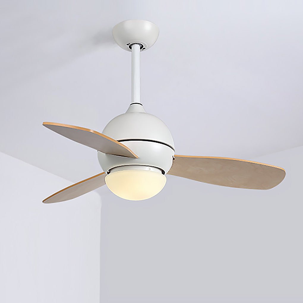 36 Inch Modern Nordic LED Ceiling Fan with Remote Control Dimmable Light for Living Room and Bedroom