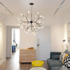 36 Light LED Sputnik Chandelier Modern Black and Gold Cluster Hanging Pendant Light Fixture