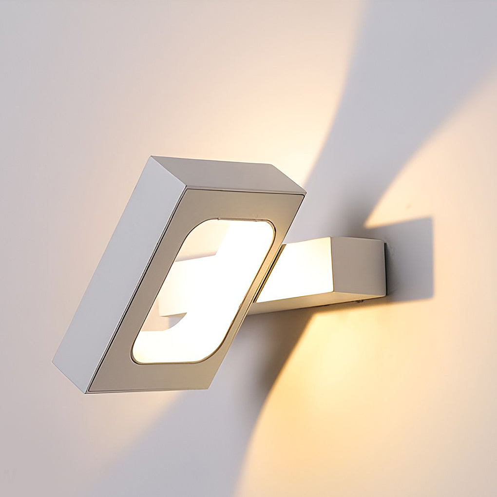 360 Degree Rotatable LED Wall Sconce Modern Iron Indoor Lighting Fixture for Bedroom and Living Room