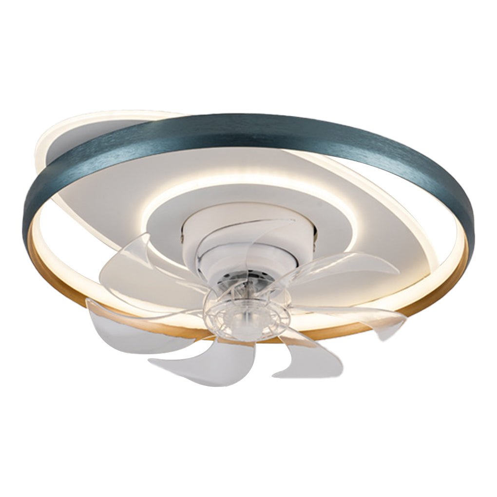 360 Degree Rotating Low Profile LED Ceiling Fan with Stepless Dimming Remote Control
