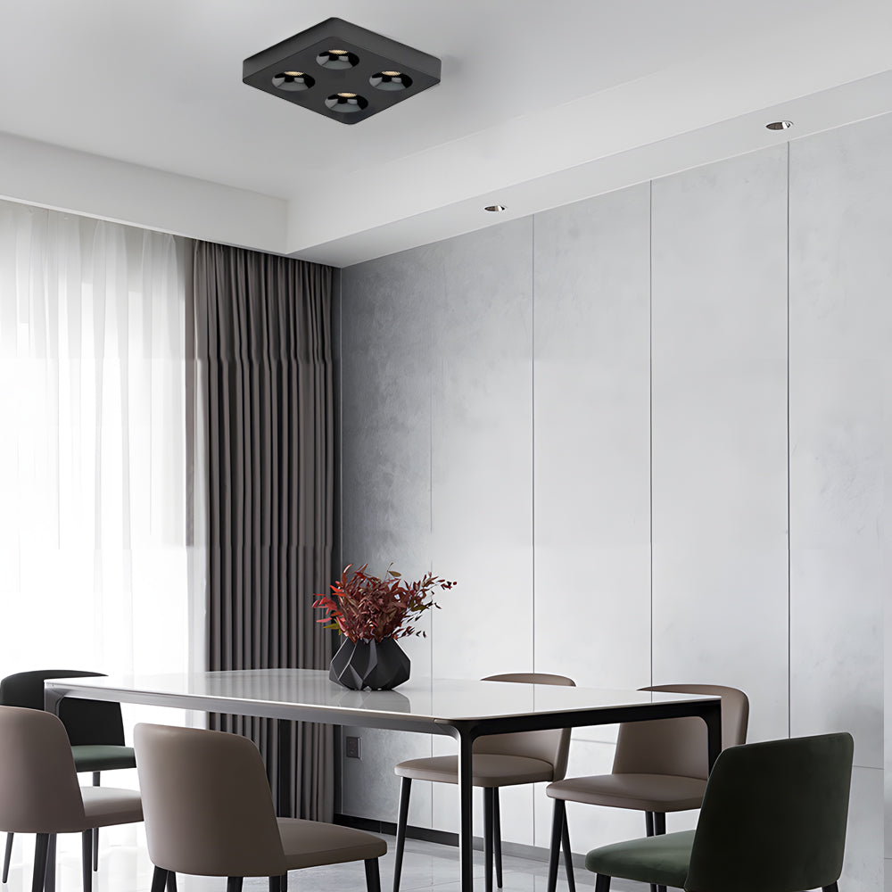 Modern Geometric Ultra Thin LED Ceiling Light with Honeycomb Anti Glare Filter