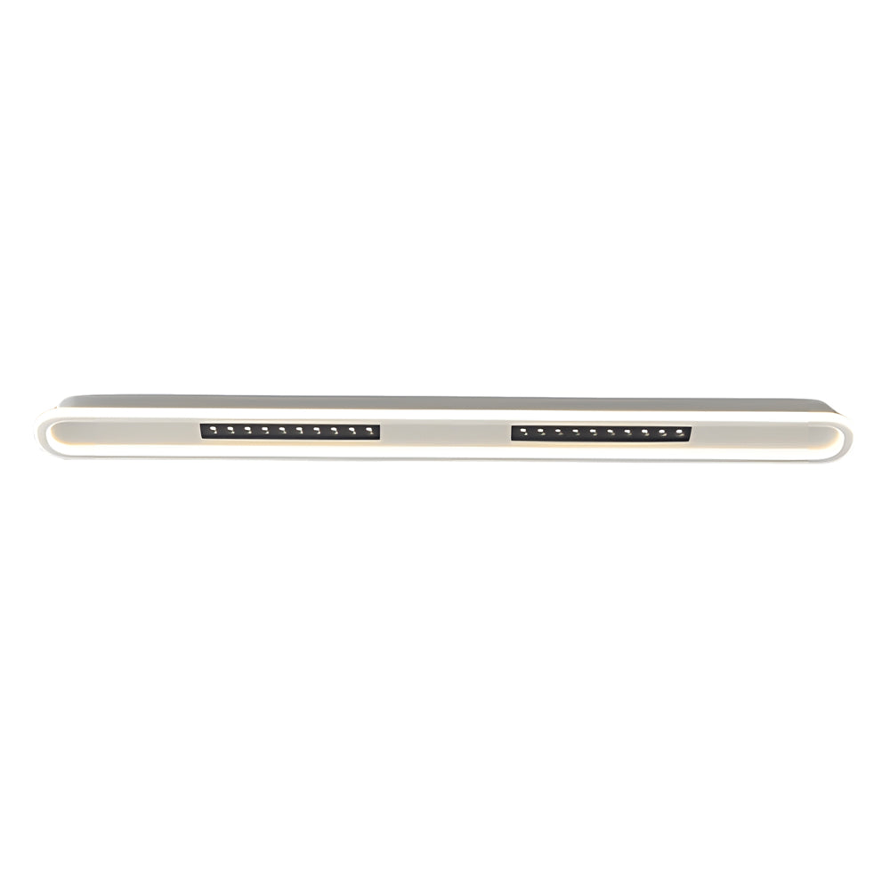 Modern Rounded Rectangular Flush Mount Ceiling Light with 3 Step Color Temperature
