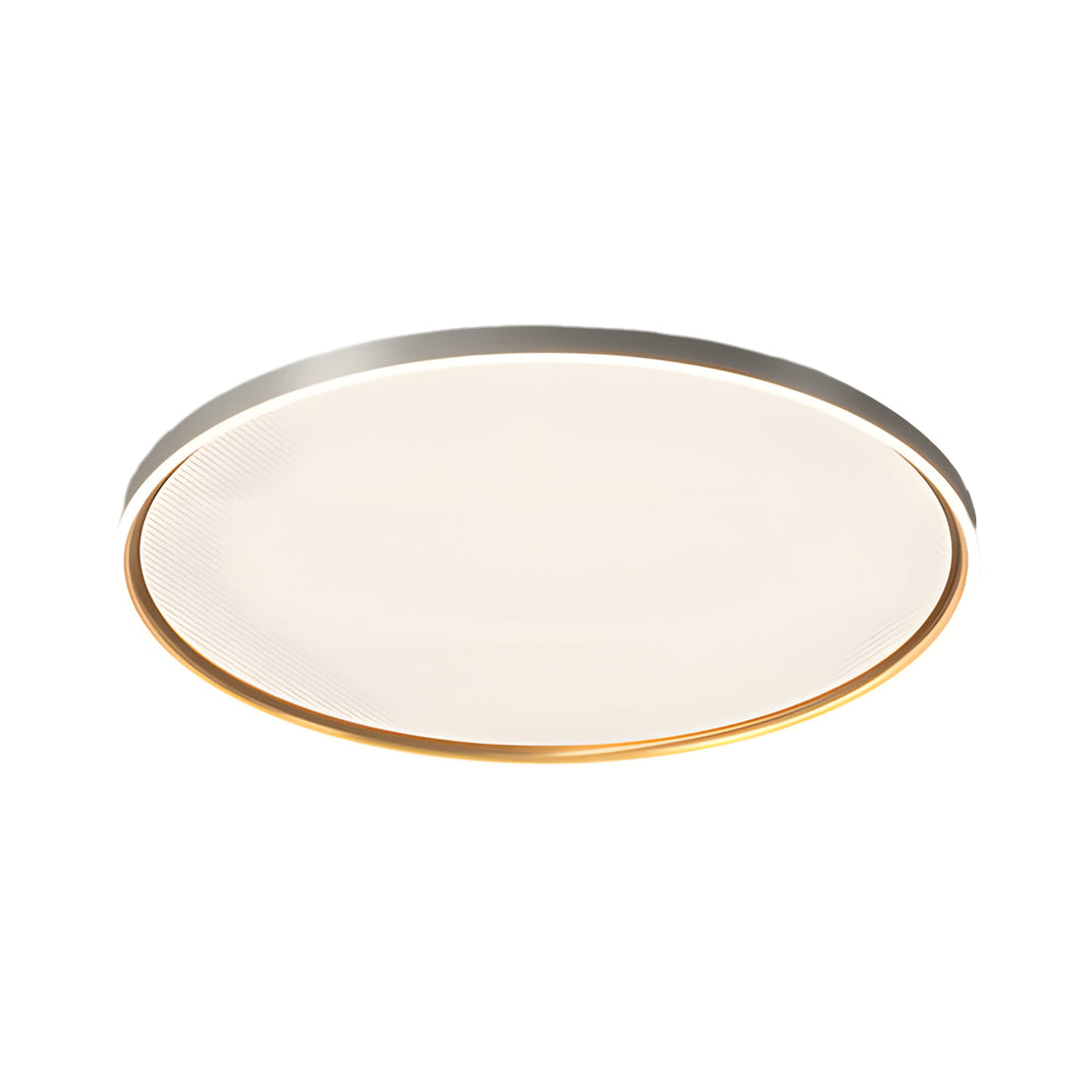 Modern Geometric Dimmable LED Flush Mount Ceiling Light in Brushed Gray Aluminum
