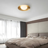 Modern Round LED Flush Mount Ceiling Light with Adjustable Color Temperature and Opal Glass Shade